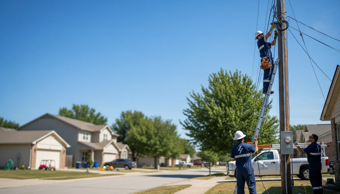 Residential electrician providing installation services in Tilly, AR